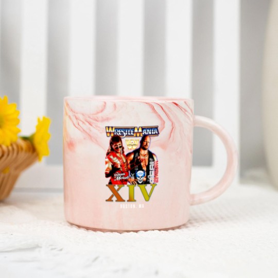 Discover New Wrestling Entertainment WrestleMania XIV 1998 Stone Cold Shawn Michaels Vintage Marble Mugs