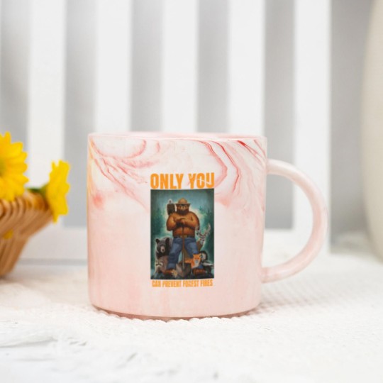 Discover smuky the bear - only you can prevent forest fires Classic Marble Mugs