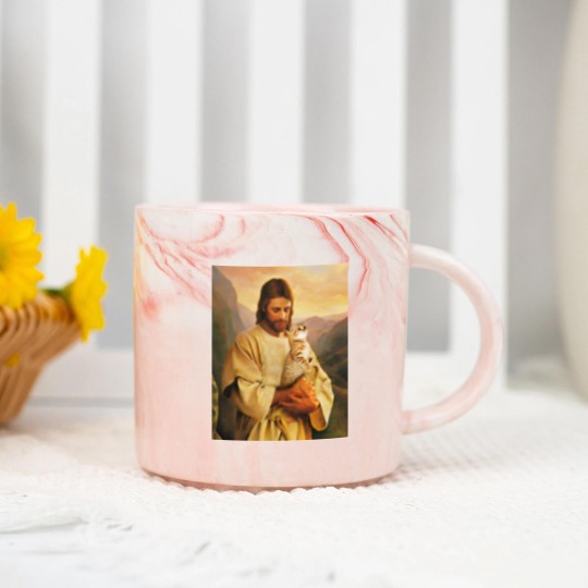 Discover cats and jesus lover gift - Cat And Jesus - Marble Mugs