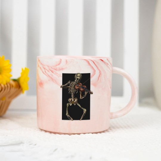 Discover Skeleton with violin - Skeleton - Marble Mugs
