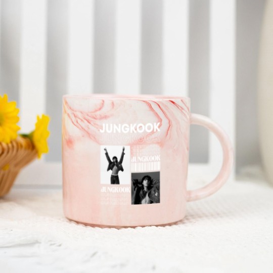 Discover Jungkookie Graphic 90s Marble Mugs,Jungkook Bts Marble Mugs, Vintage JungKook 90s Bootleg Marble Mugs