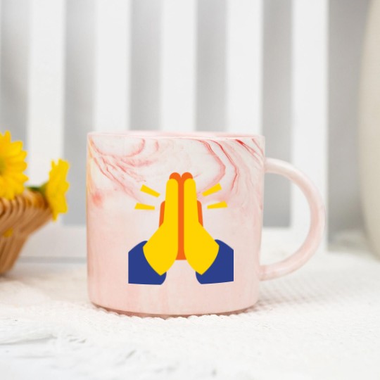 Discover Pray Emojis Marble Mugs