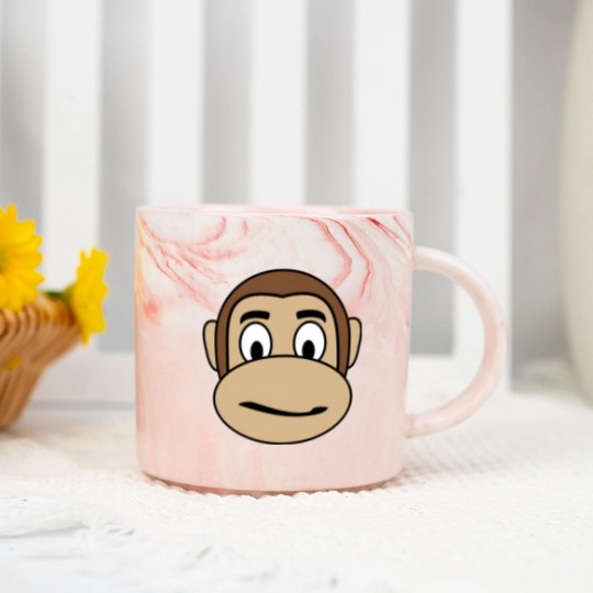 Discover Monkey Emoji - skeptical Marble Mugs