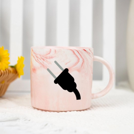 Discover Plug Emojis Marble Mugs