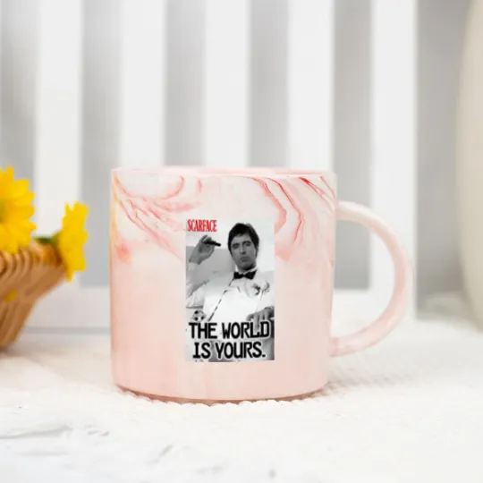 Discover Scarface The World Is Yours Marble Mugs, Al Pacino Marble Mugs