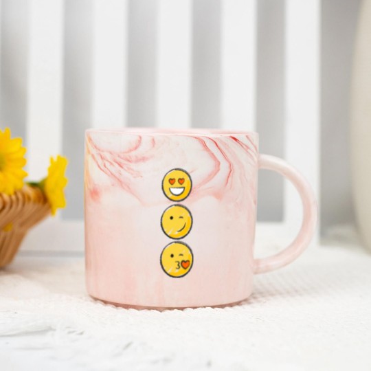 Discover Love Emojis Marble Mugs