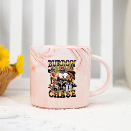 Discover Joe Burrow Marble Mugs, Jamarr Chase Marble Mugs, Joe Burrow Graphic Marble Mugs