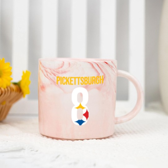 Discover Kenny Pickett  Pickettsburgh Football Marble Mugs
