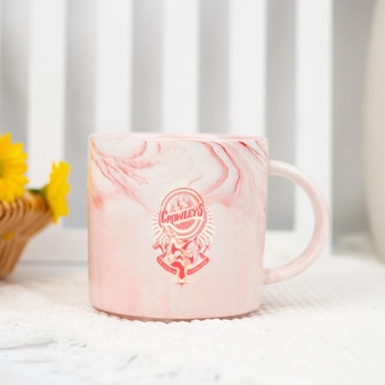 Discover Supernatural Marble Mugs | Crowley Marble Mugs |  Hand Screen Printed Supernatural Marble Mugs