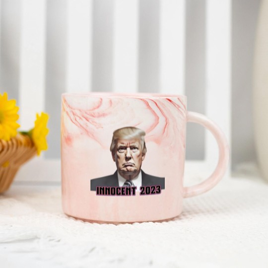 Discover President Donald J. Trump Not Guilty 2023 Indictment Marble Mugs