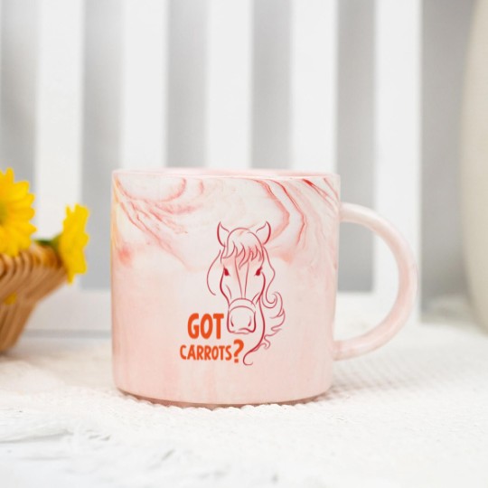 Discover Got carrots horse hobby dressage gift sport Marble Mugs