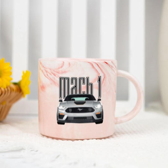 Discover MACH 1 Mustang GT 5.0L V8 Performance Car Fighter Jet Gray STANCE - Mach 1 Mustang - Zip Marble Mugs