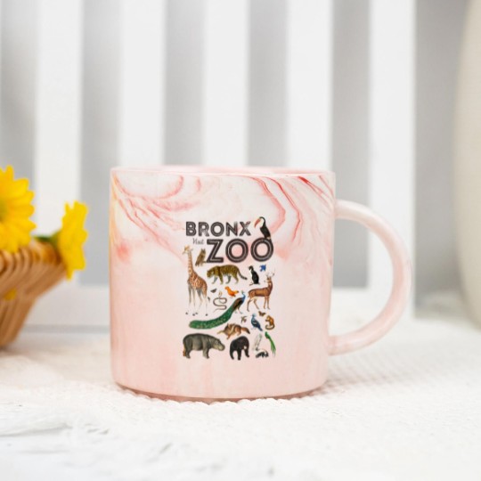 Discover Bronx Zoo Collage Marble Mugs
