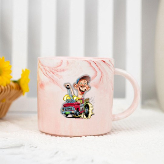 Discover Bubba J Hot Rod Pick Up Truck Marble Mugs
