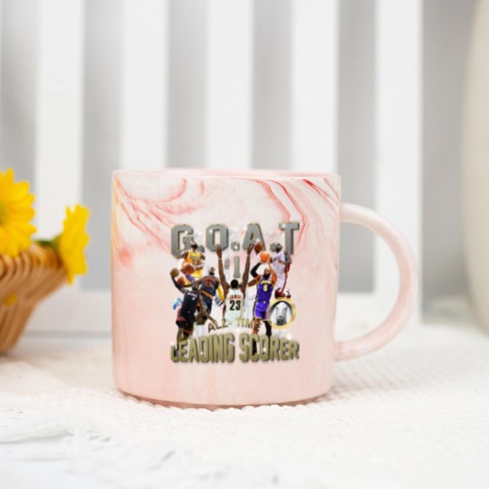 Discover lebron james #1 all-time leading scorer vintage style 90's bootleg Marble Mugs