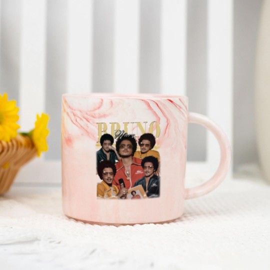 Discover Bruno Mars Music Marble Mugs, Bruno Mars Music Pop Marble Mugs, Bruno Mars Concert 2023 Marble Mugs