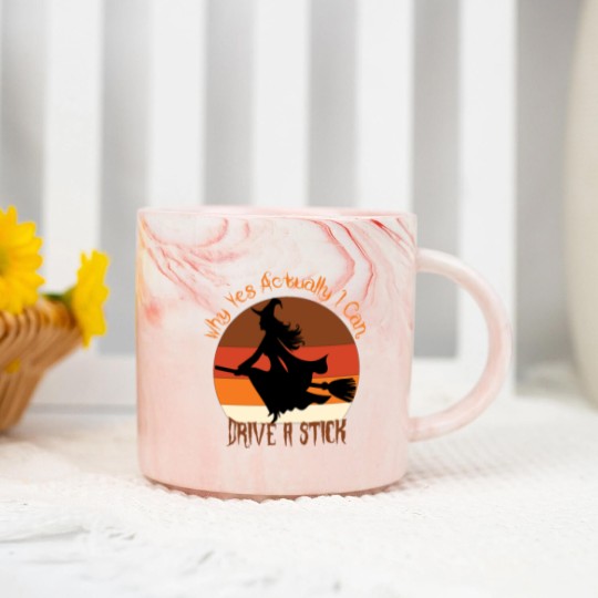 Discover Why Yes Actually I Can Drive A Stick retro vintage Marble Mugs