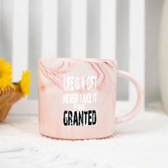 Discover never take life for granted Marble Mugs