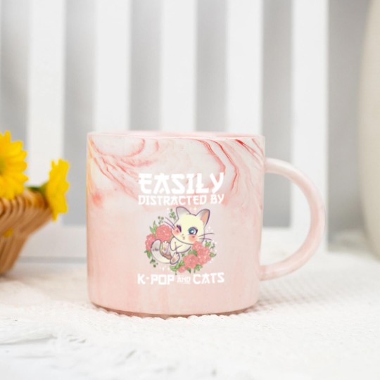 Discover K-Pop Cats Sayings | Korean Pop Cat Pet K Pop Gift Marble Mugs