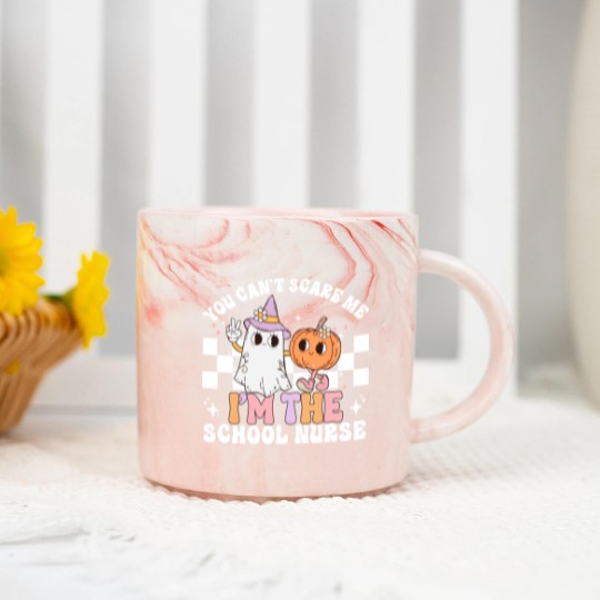 Discover Teacher Halloween Marble Mugs for School Nurse Marble Mugs, Halloween School Nurse Gift, Spooky School Nurse Marble Mugs, School Nurse Marble Mugs, Nurse Life
