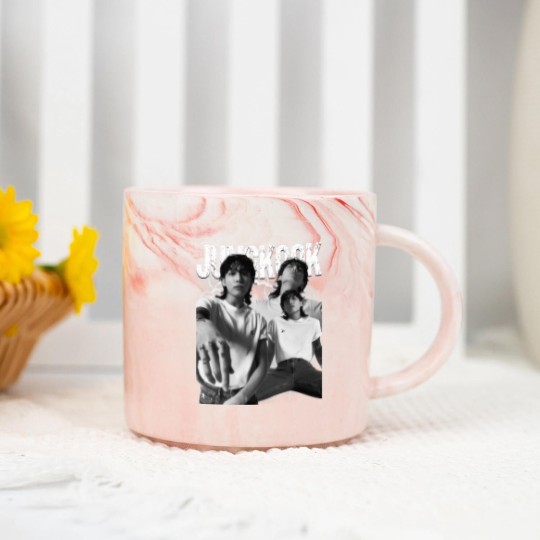 Discover Vintage JungKook 90s Bootleg Marble Mugs, Jungkook Seven BTS Unisex Marble Mugs