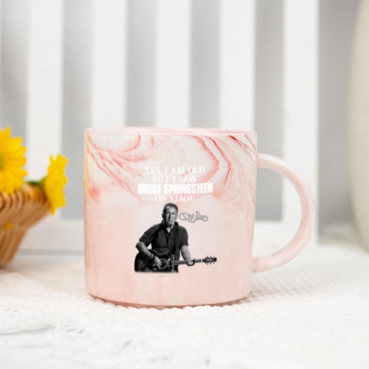 Discover SHUINIU Yes I Am Old But I Saw Bruce-Springsteen On Stage Marble Mugs Vintage Gift Black