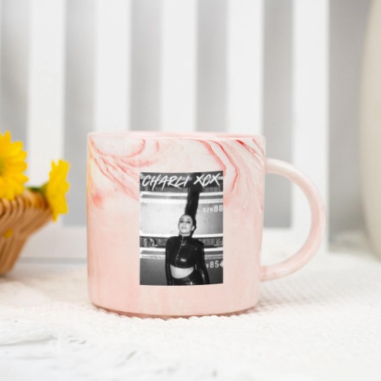 Discover CHARLI XCX Vintage Homage Marble Mugs, Charli Xcx Style 90s Marble Mugs, Charli Xcx Retro Marble Mugs