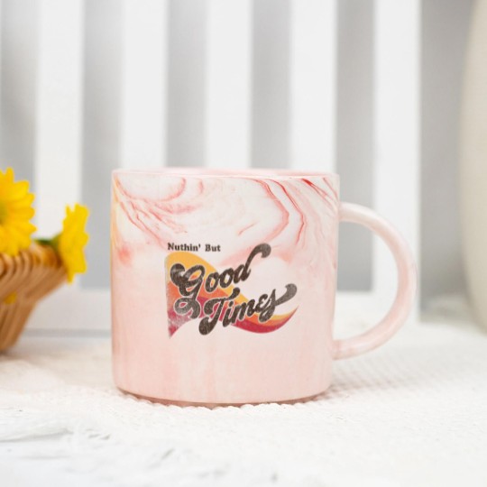 Discover Nuthin' But Good Times 70's Vintage Distressed Retro Marble Mugs