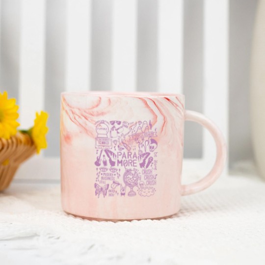 Discover Paramore Tattoo Rock Music Marble Mugs, Paramore Rock Music Band Marble Mugs