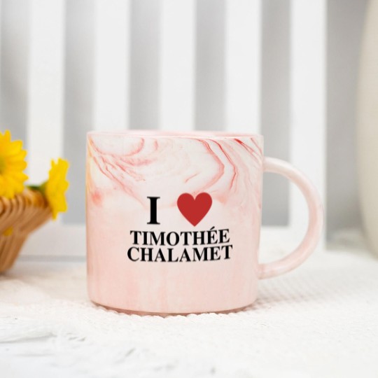 Discover Timothee Chalamet March, I love Timothee Marble Mugs