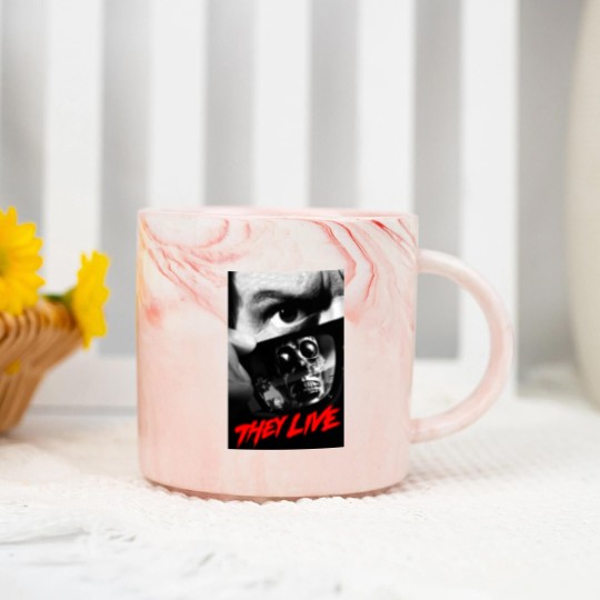 Discover They Live - John Carpenter - Rowdy Roddy Piper Marble Mugs