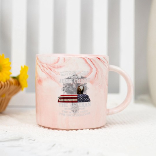 Discover Only Two Defining Forces Have Ever Offered To Die For You Marble Mugs, Jesus Christ Marble Mugs
