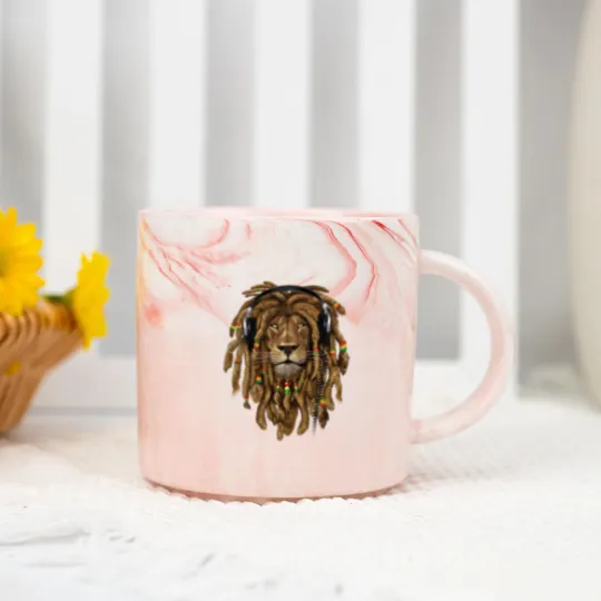 Discover Rasta Reggae Lion Music Art for Rastafari Lover Marble Mugs