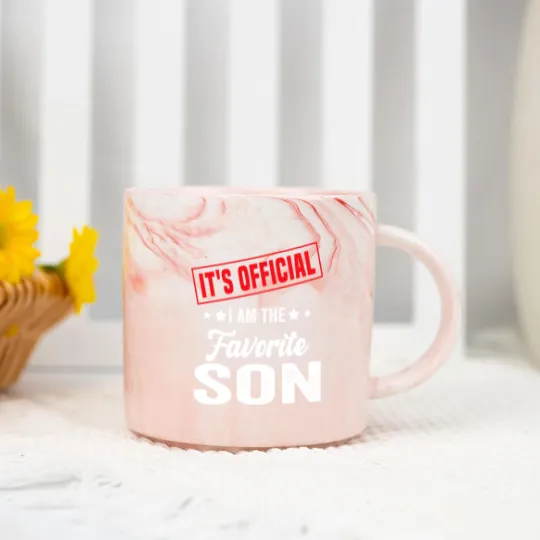 Discover Its  Im The Favorite Son Marble Mugs