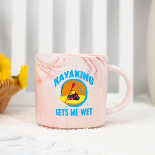 Discover Hubie Halloween Inspired "Kayaking Gets Me Wet" Marble Mugs