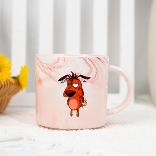 Discover Courage the Red XIII - Courage The Cowardly Dog - Marble Mugs