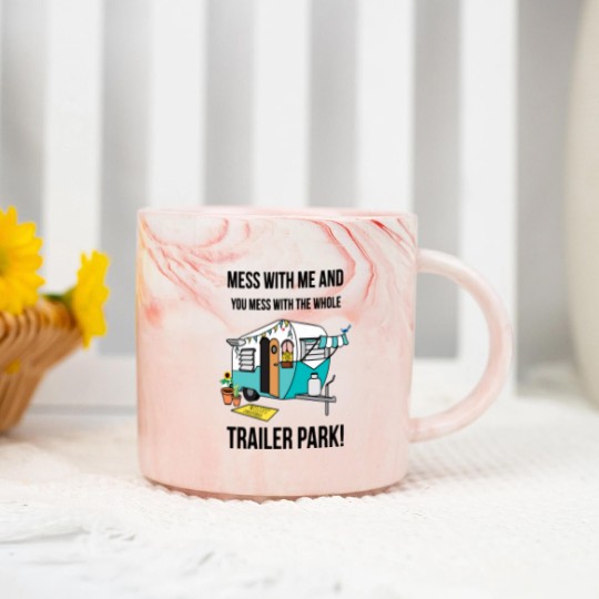 Discover Mess with me Sunnyvale Trailer Park art gift for fans movie Marble Mugs