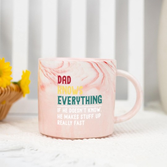 Discover Dad know Everything Fathers day gift for Funny Dad Grandpa Marble Mugs
