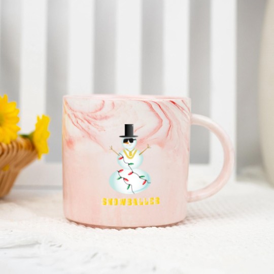 Discover Snowballer Snowman Baller Marble Mugs
