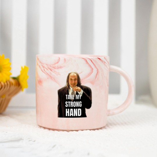 Discover TAKE MY STRONG HAND Marble Mugs