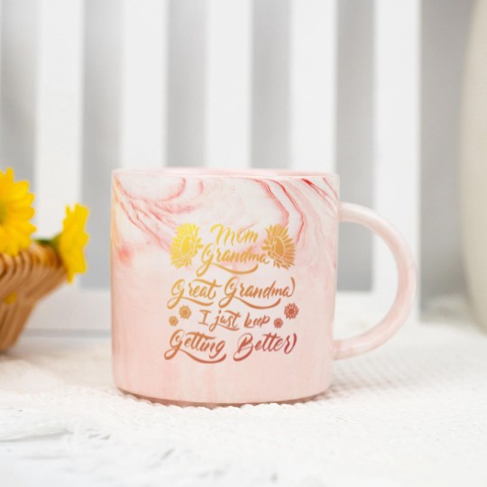 Discover Mom Grandma Great Grandma I Just Keep Getting Better(5) Marble Mugs