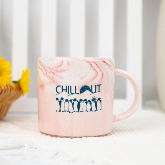 Discover Chill Out Penguin Marble Mugs Funny Penguin Marble Mugs Marble Mugs