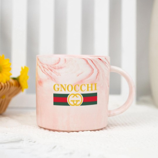 Discover Funny Gnocchi Pasta Logo Marble Mugs