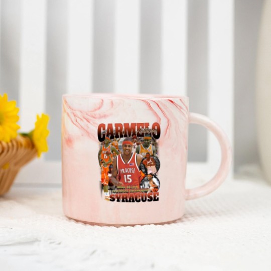 Discover Vintage 90s Graphic Carmelo Anthony Syracuse Marble Mugs, Carmelo Anthony Marble Mugs