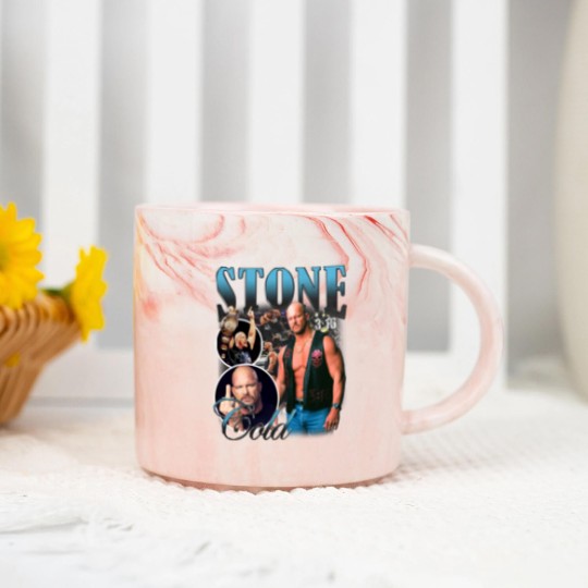 Discover Vintage Bootleg Style Stone Cold Marble Mugs, Steve Austin Wrestling Marble Mugs