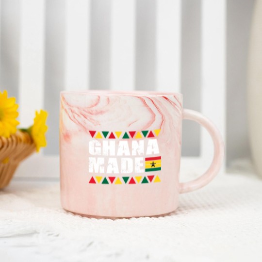 Discover Ghana Made Black Star Country Flag Marble Mugs