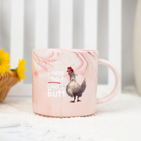 Discover Funny Guess What Chicken Chick Butt Great Gift Vin Marble Mugs