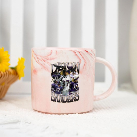 Discover Deion Sanders Ravens Vintage 90's Style Marble Mugs