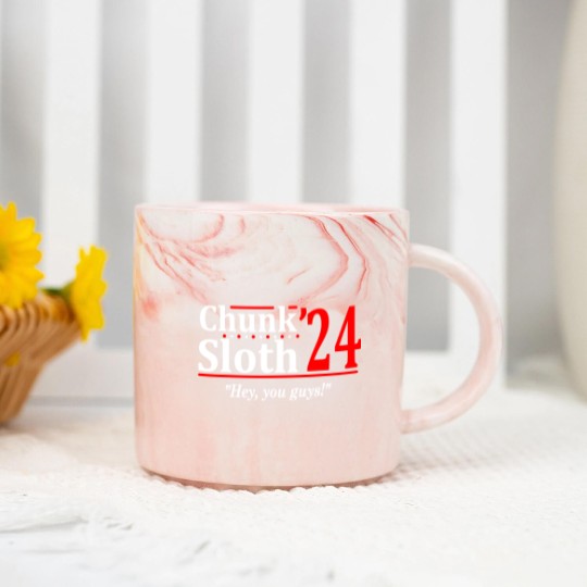 Discover Chunk and Sloth '24 - election funny 80s retro humor Marble Mugs