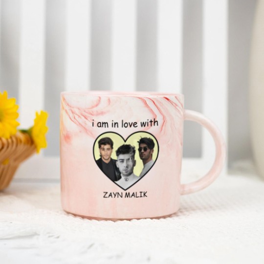 Discover Zayn Malik I am in love with Zayn Malik  White Graphic Marble Mugs